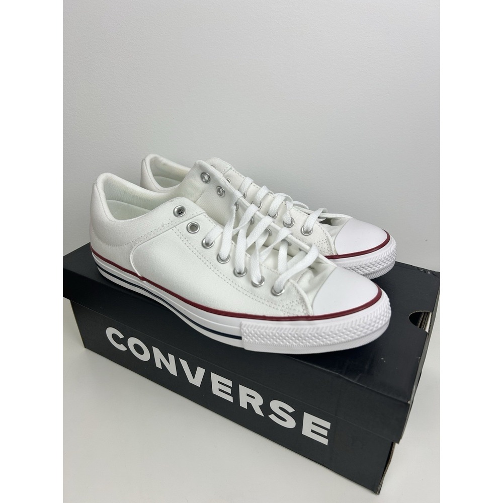 Converse Mens Size 10.5 CTAS High Street Ox White/Navy/Red Low Top Sneakers